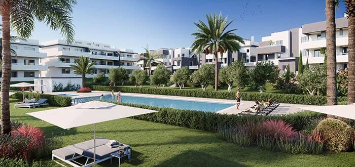 New built apartments for sale in Estepona. Swimming pool