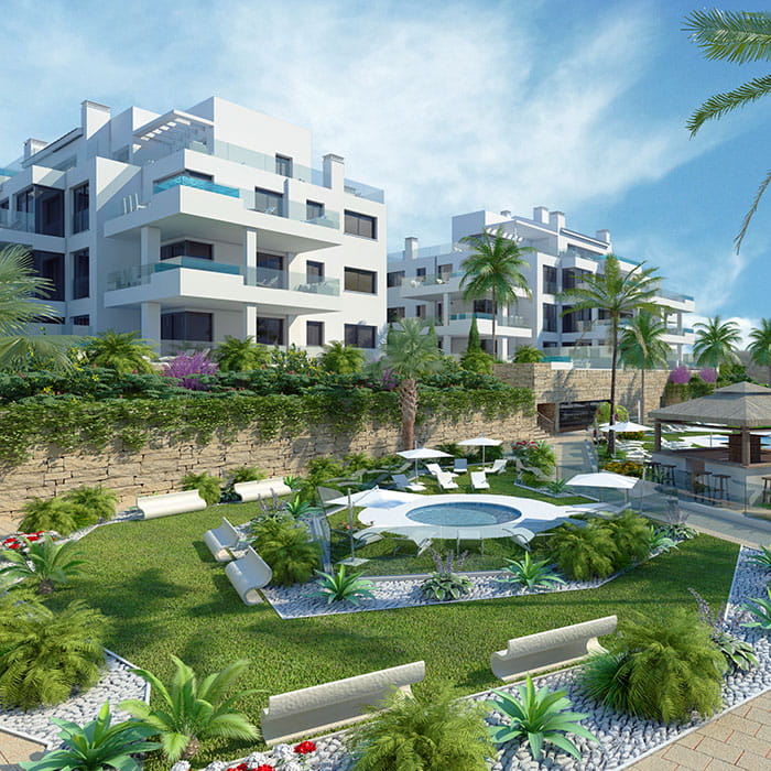 State of the art new build apartments in Mijas Costa. Completion in 2019