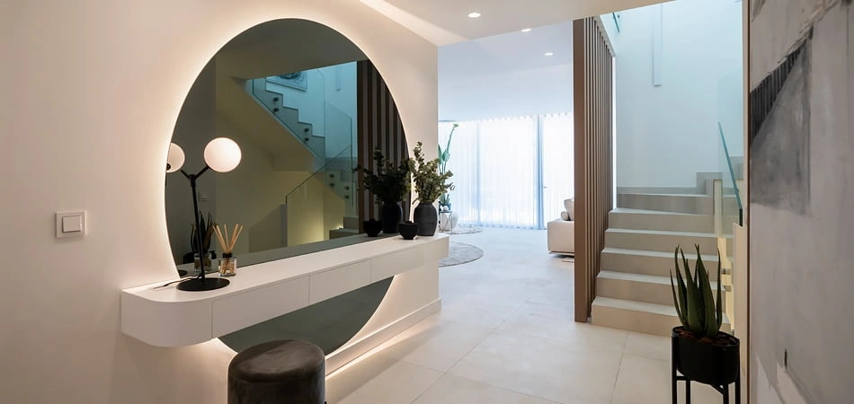 Hall d'entrée des Villas Le Blanc